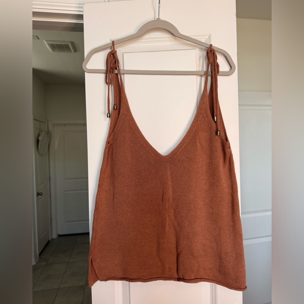 Lulu's Terracotta Knit Camisole
